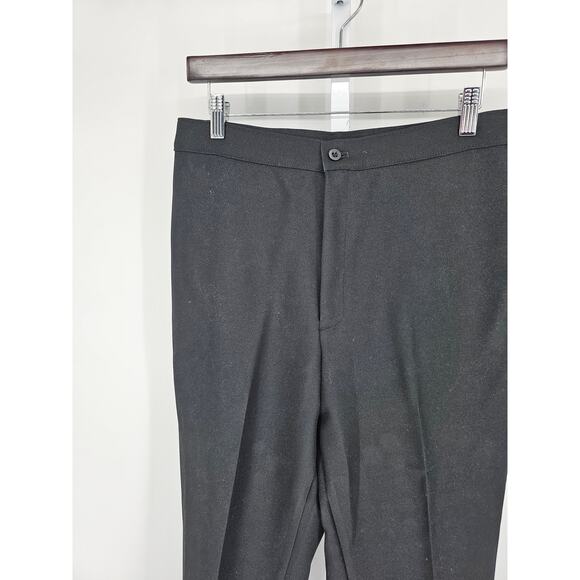 Laurente Paris Womens Sz 18 Straight Leg Dress Pants Solid Black Wool NEW - Picture 2 of 5